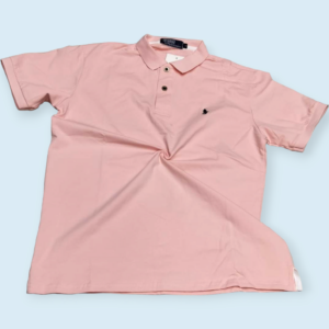 Pink Pure Cotton Men's Polo T-shirt